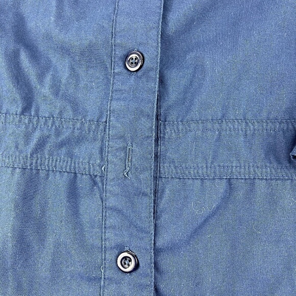 Butter Soft Button Up Shirt Womens 2X Blue Long Sleeve - Picture 4 of 10